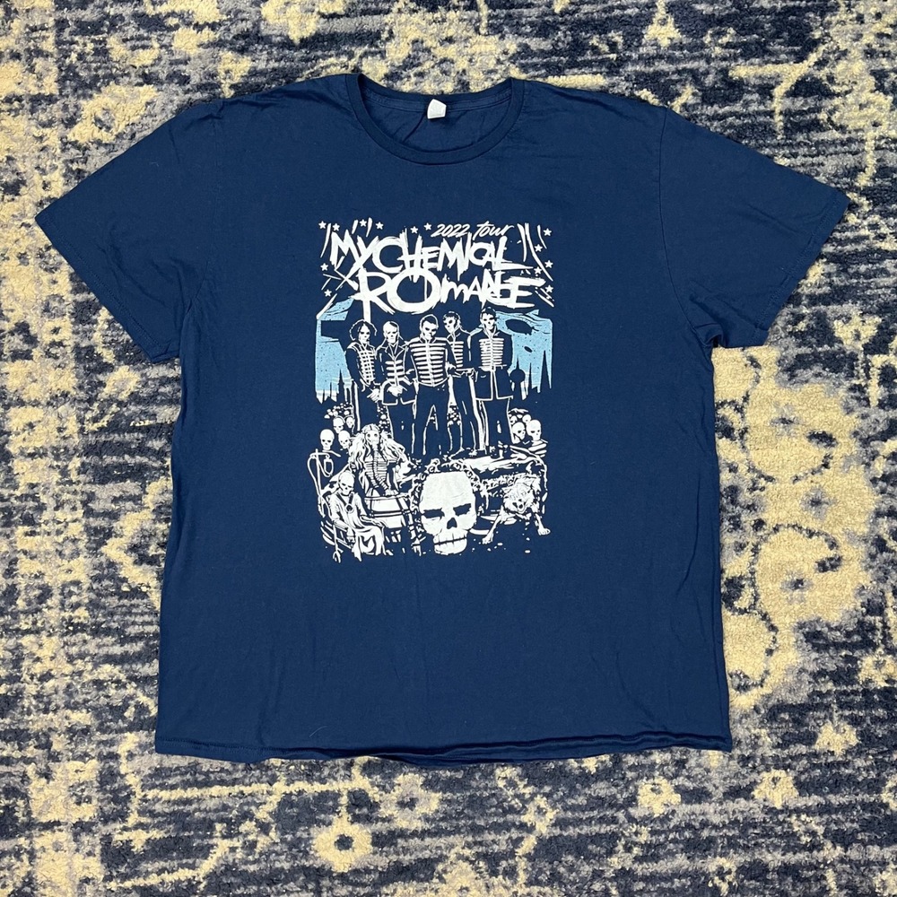 My Chemical Romance 2022 North American Tour T-Shirt Navy Blue Men 2XL MCR Band